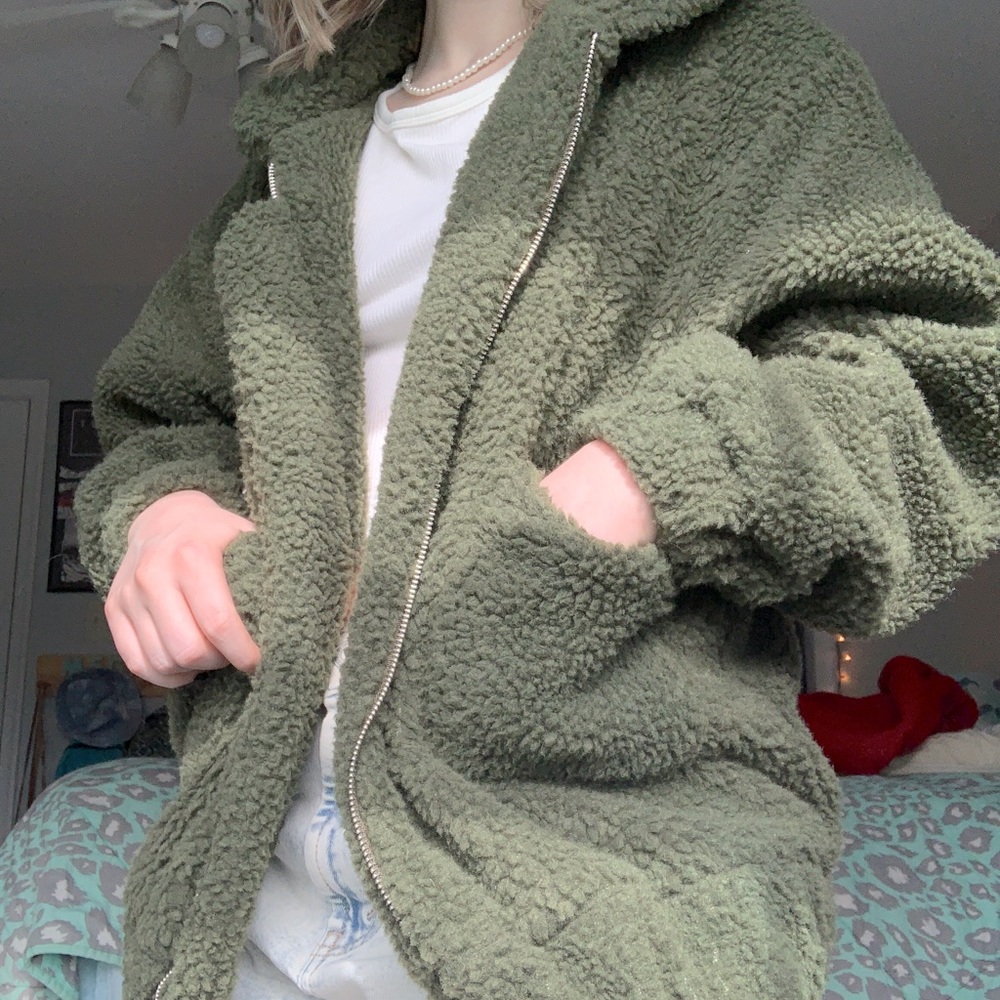 Green Teddy Jacket